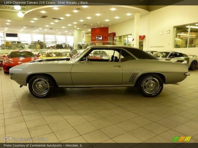 Silver Metallic / Black 1969 Chevrolet Camaro Z28 Coupe