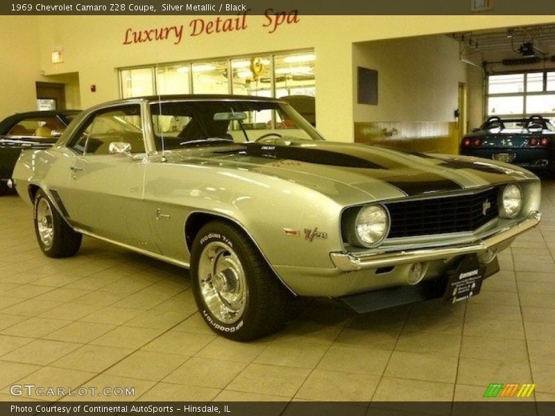 Silver Metallic / Black 1969 Chevrolet Camaro Z28 Coupe