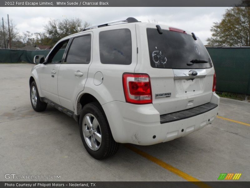 White Suede / Charcoal Black 2012 Ford Escape Limited