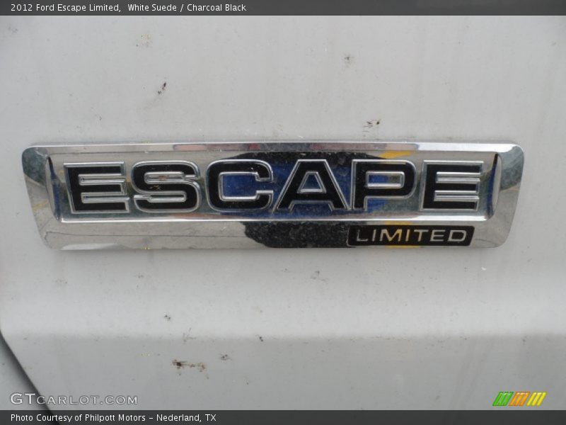 White Suede / Charcoal Black 2012 Ford Escape Limited