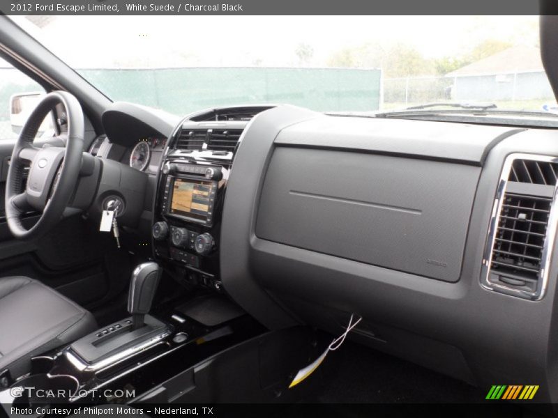 White Suede / Charcoal Black 2012 Ford Escape Limited