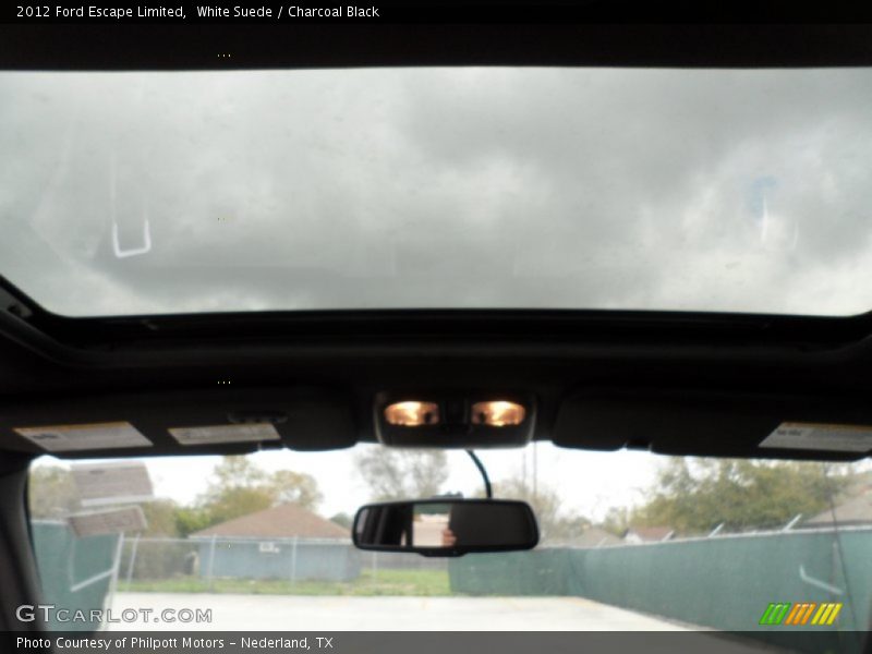 White Suede / Charcoal Black 2012 Ford Escape Limited