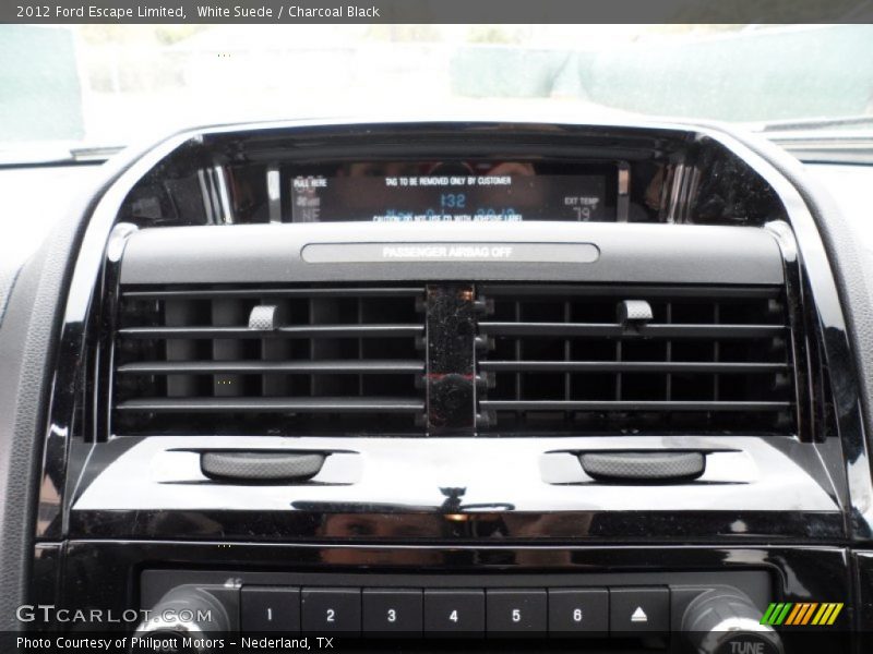 White Suede / Charcoal Black 2012 Ford Escape Limited