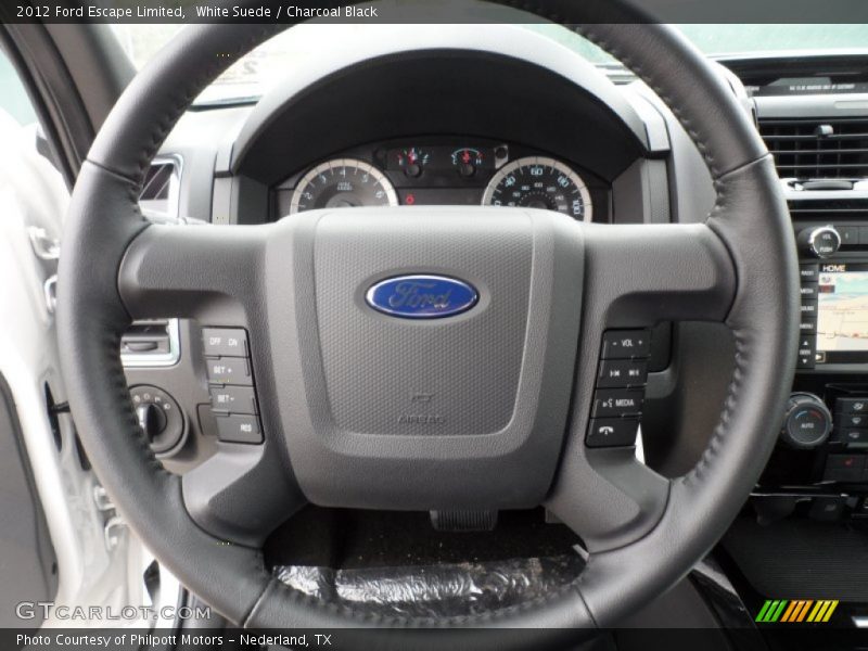 White Suede / Charcoal Black 2012 Ford Escape Limited