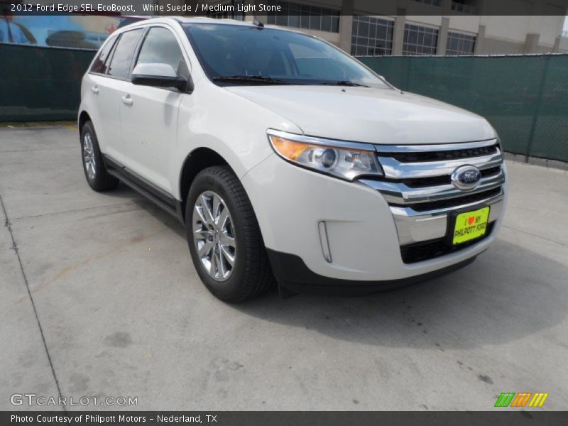 White Suede / Medium Light Stone 2012 Ford Edge SEL EcoBoost