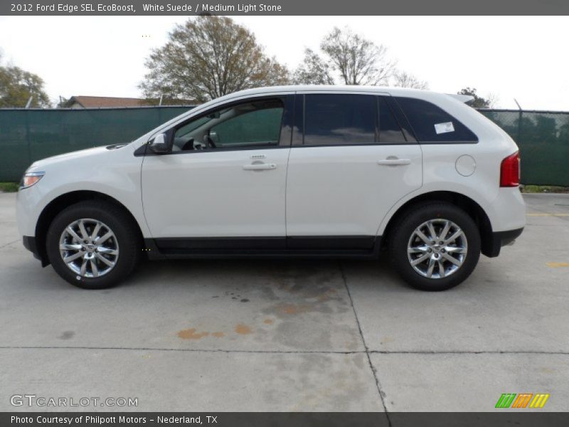 White Suede / Medium Light Stone 2012 Ford Edge SEL EcoBoost