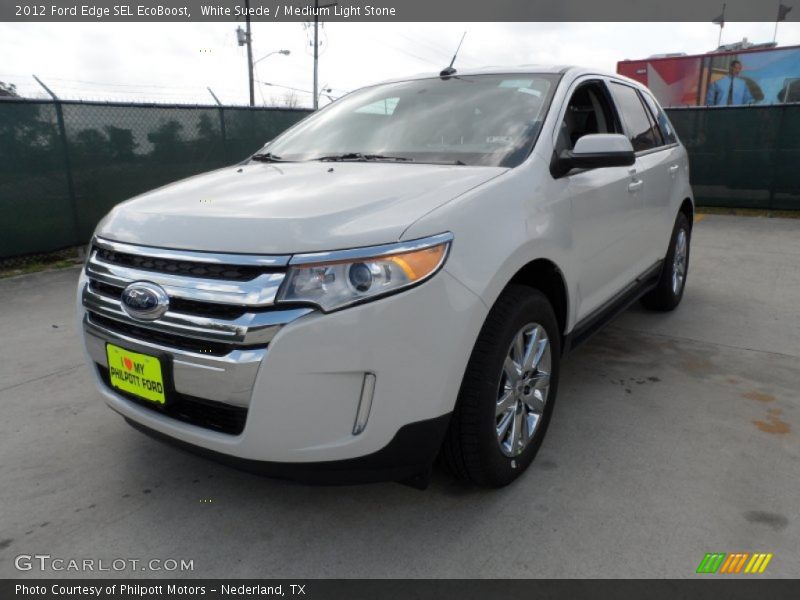 White Suede / Medium Light Stone 2012 Ford Edge SEL EcoBoost