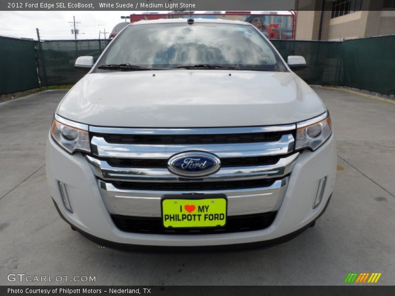 White Suede / Medium Light Stone 2012 Ford Edge SEL EcoBoost