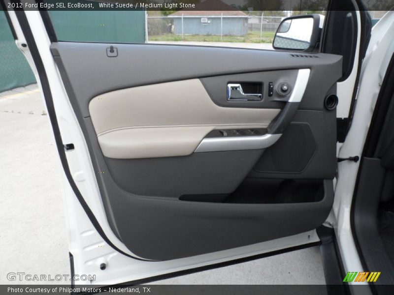 White Suede / Medium Light Stone 2012 Ford Edge SEL EcoBoost