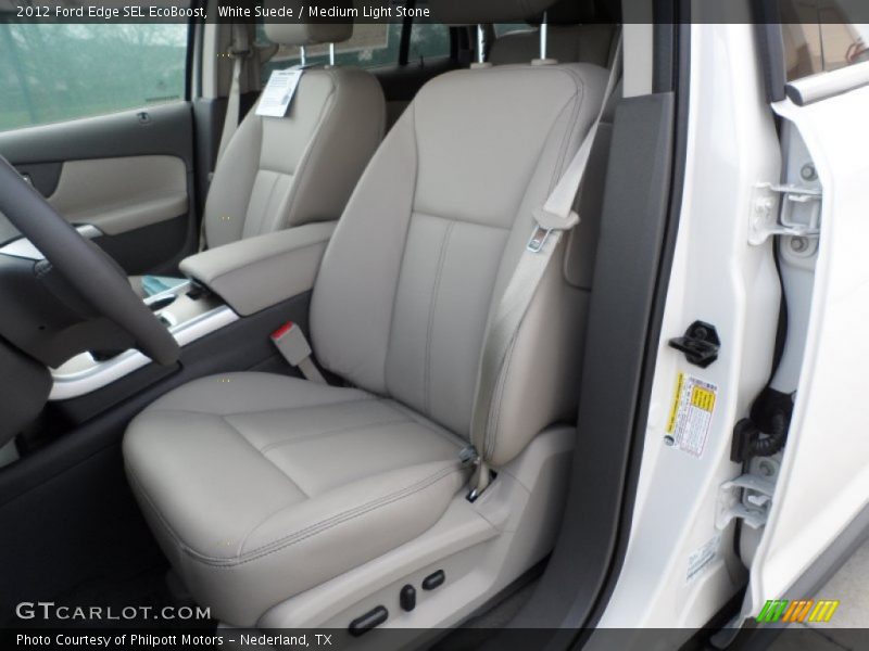 White Suede / Medium Light Stone 2012 Ford Edge SEL EcoBoost