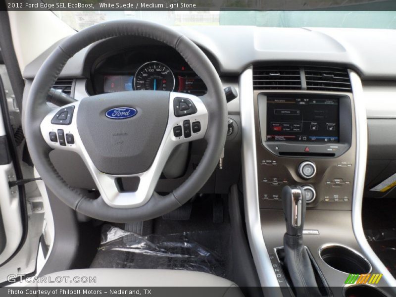 White Suede / Medium Light Stone 2012 Ford Edge SEL EcoBoost