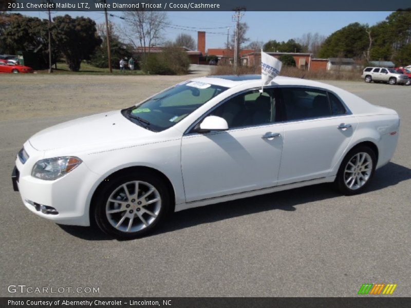 White Diamond Tricoat / Cocoa/Cashmere 2011 Chevrolet Malibu LTZ