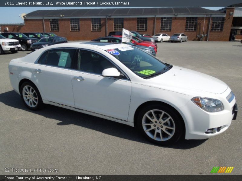 White Diamond Tricoat / Cocoa/Cashmere 2011 Chevrolet Malibu LTZ