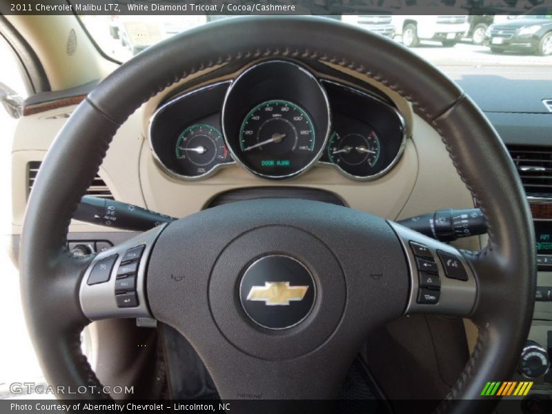 White Diamond Tricoat / Cocoa/Cashmere 2011 Chevrolet Malibu LTZ