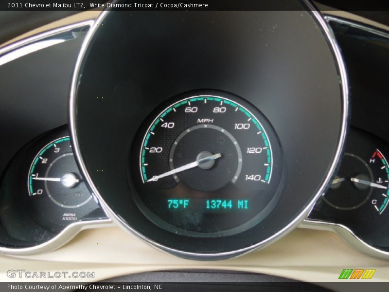 White Diamond Tricoat / Cocoa/Cashmere 2011 Chevrolet Malibu LTZ