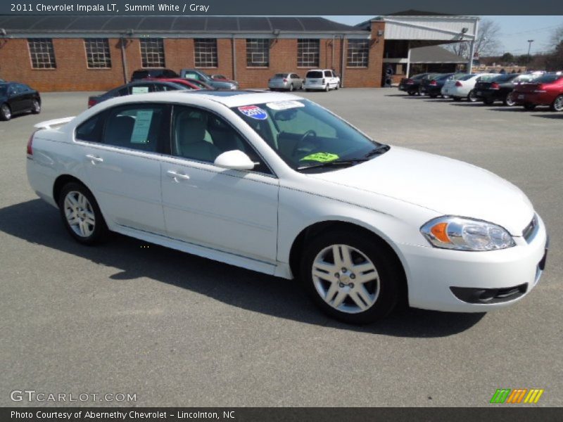 Summit White / Gray 2011 Chevrolet Impala LT