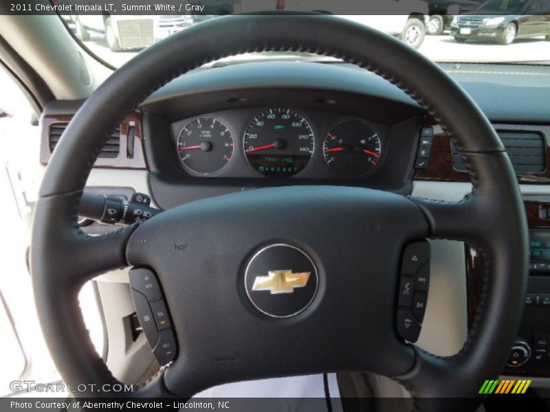 Summit White / Gray 2011 Chevrolet Impala LT