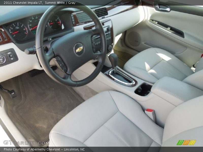 Summit White / Gray 2011 Chevrolet Impala LT