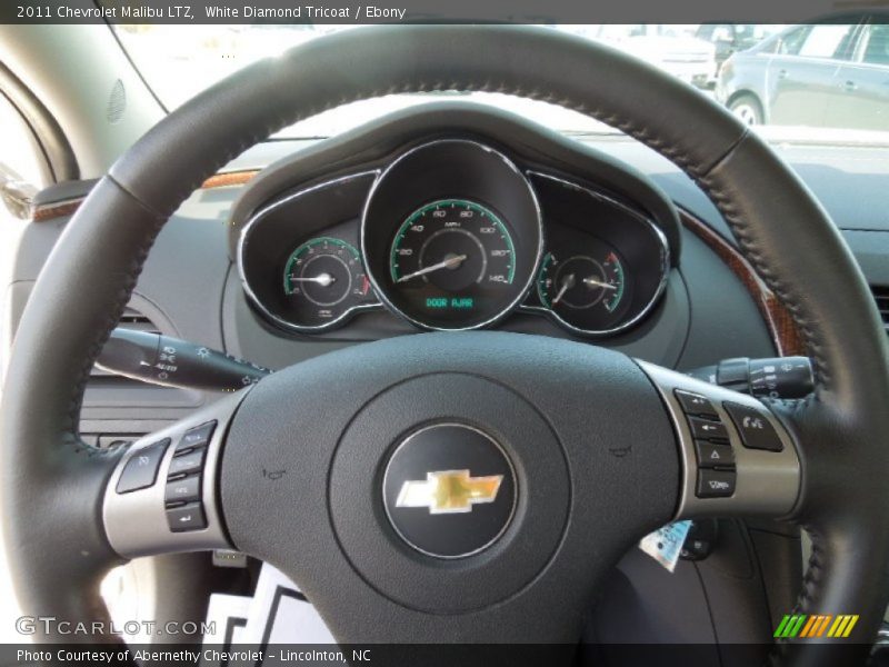 White Diamond Tricoat / Ebony 2011 Chevrolet Malibu LTZ