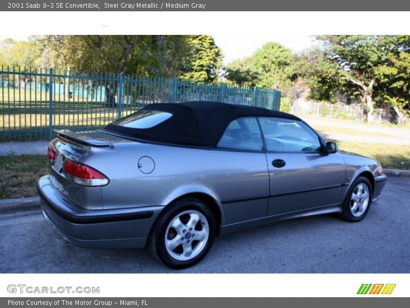 Steel Gray Metallic / Medium Gray 2001 Saab 9-3 SE Convertible