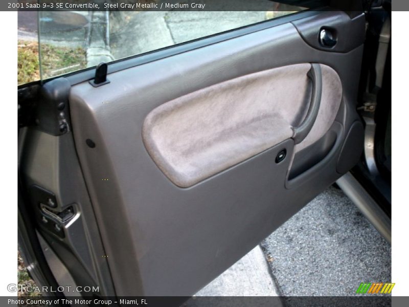 Steel Gray Metallic / Medium Gray 2001 Saab 9-3 SE Convertible