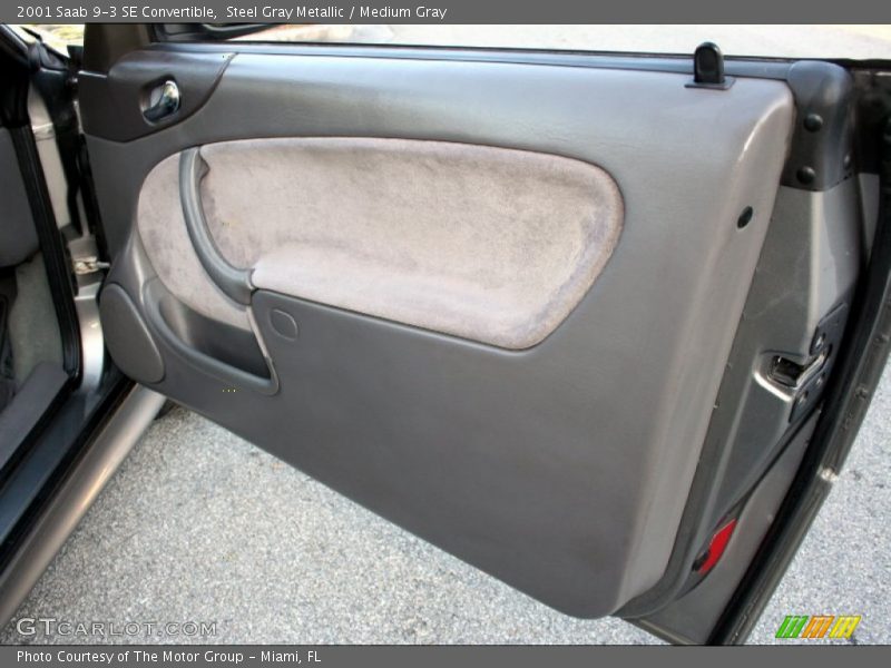 Steel Gray Metallic / Medium Gray 2001 Saab 9-3 SE Convertible