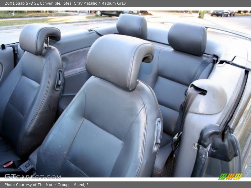 Steel Gray Metallic / Medium Gray 2001 Saab 9-3 SE Convertible