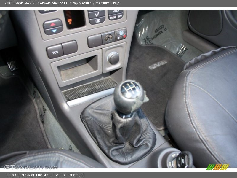 Steel Gray Metallic / Medium Gray 2001 Saab 9-3 SE Convertible