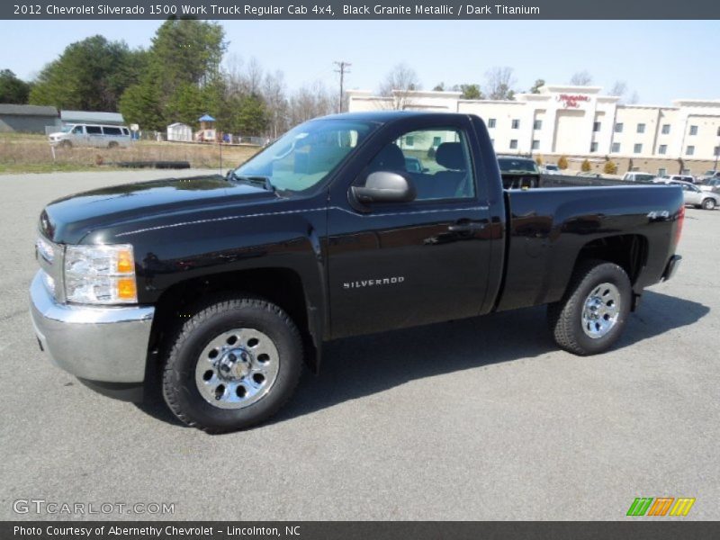 Black Granite Metallic / Dark Titanium 2012 Chevrolet Silverado 1500 Work Truck Regular Cab 4x4