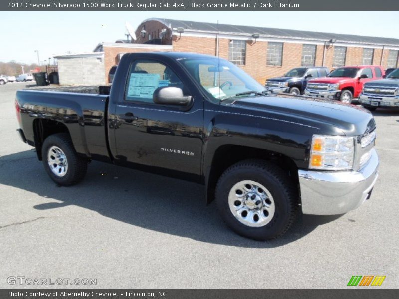 Black Granite Metallic / Dark Titanium 2012 Chevrolet Silverado 1500 Work Truck Regular Cab 4x4