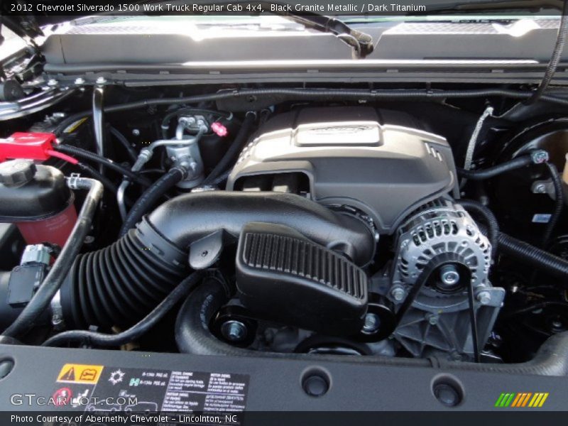 Black Granite Metallic / Dark Titanium 2012 Chevrolet Silverado 1500 Work Truck Regular Cab 4x4
