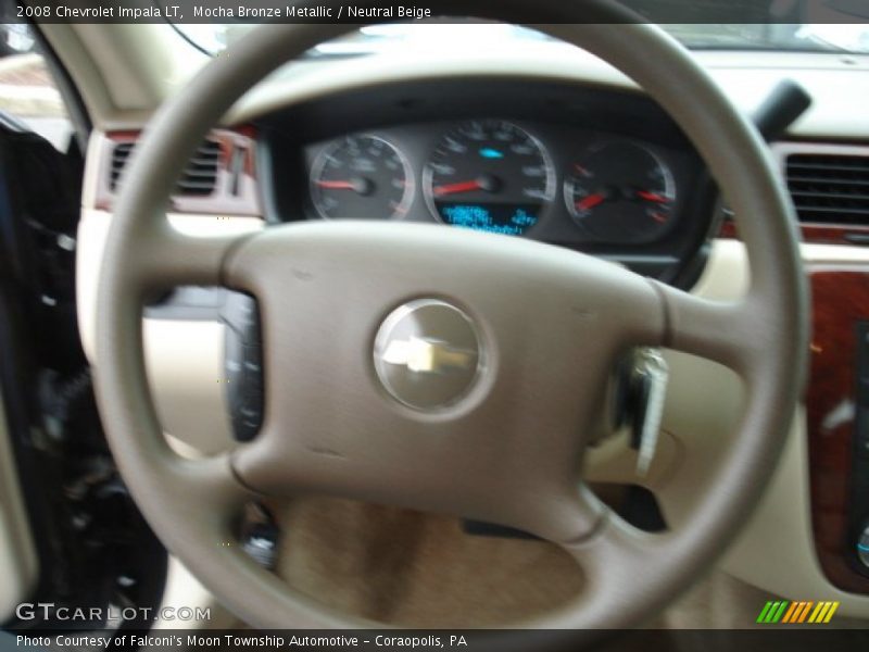 Mocha Bronze Metallic / Neutral Beige 2008 Chevrolet Impala LT