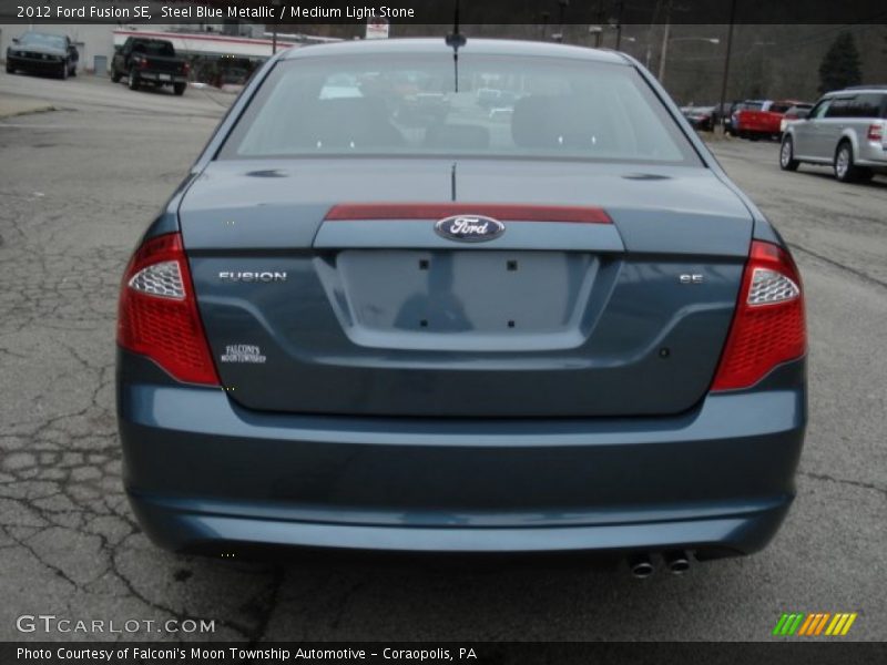 Steel Blue Metallic / Medium Light Stone 2012 Ford Fusion SE