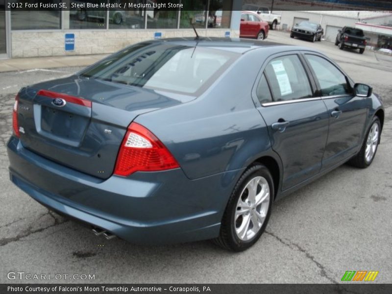 Steel Blue Metallic / Medium Light Stone 2012 Ford Fusion SE