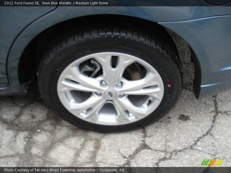 Steel Blue Metallic / Medium Light Stone 2012 Ford Fusion SE