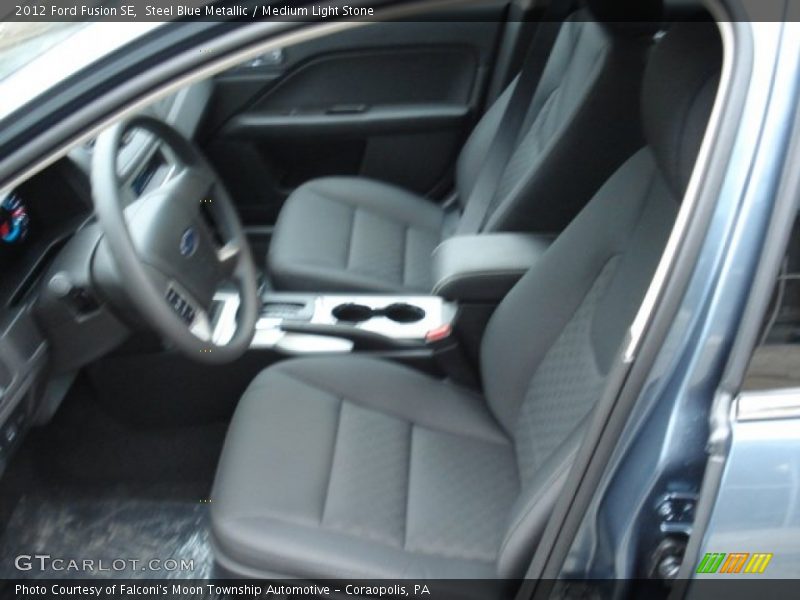 Steel Blue Metallic / Medium Light Stone 2012 Ford Fusion SE