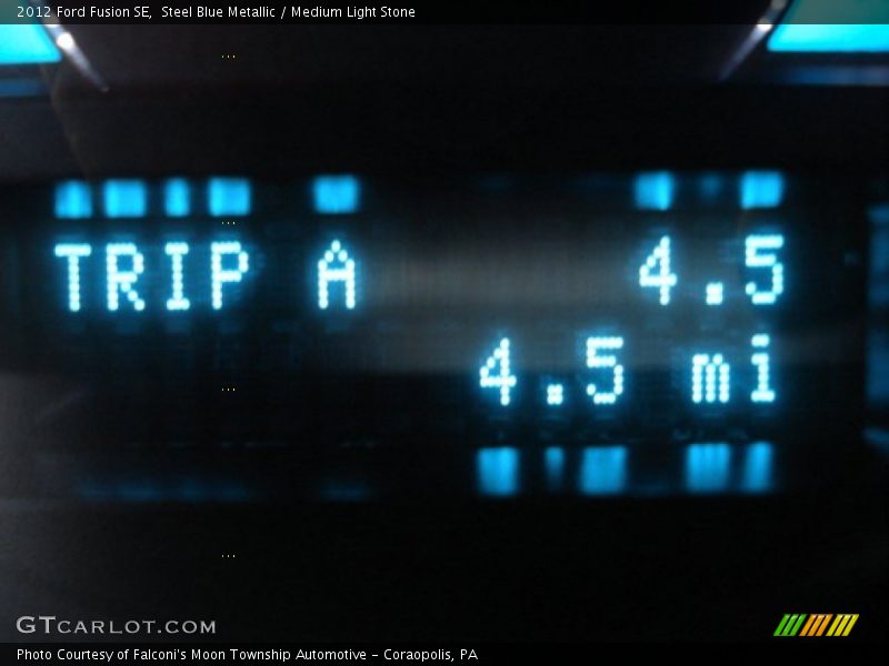 Steel Blue Metallic / Medium Light Stone 2012 Ford Fusion SE
