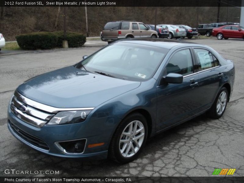 Steel Blue Metallic / Medium Light Stone 2012 Ford Fusion SEL