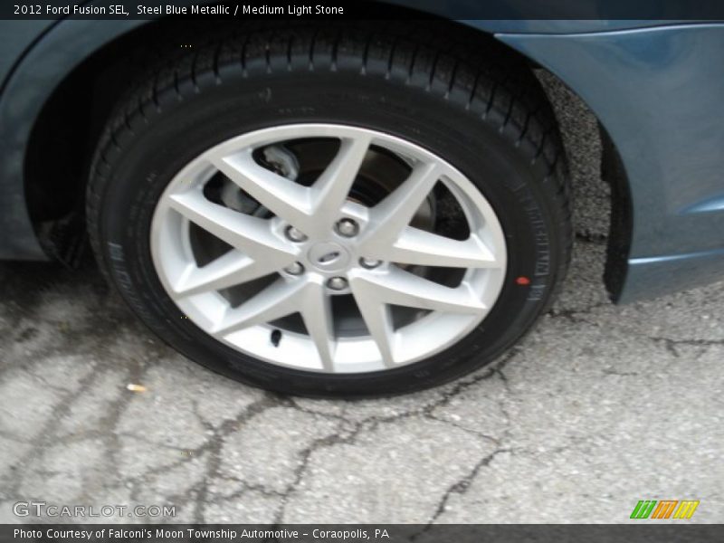 Steel Blue Metallic / Medium Light Stone 2012 Ford Fusion SEL