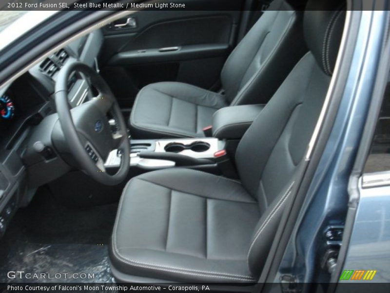 Steel Blue Metallic / Medium Light Stone 2012 Ford Fusion SEL