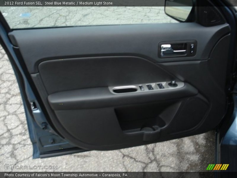 Steel Blue Metallic / Medium Light Stone 2012 Ford Fusion SEL