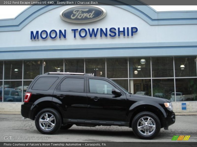 Ebony Black / Charcoal Black 2012 Ford Escape Limited V6 4WD