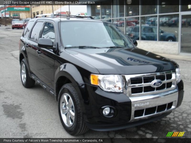 Ebony Black / Charcoal Black 2012 Ford Escape Limited V6 4WD