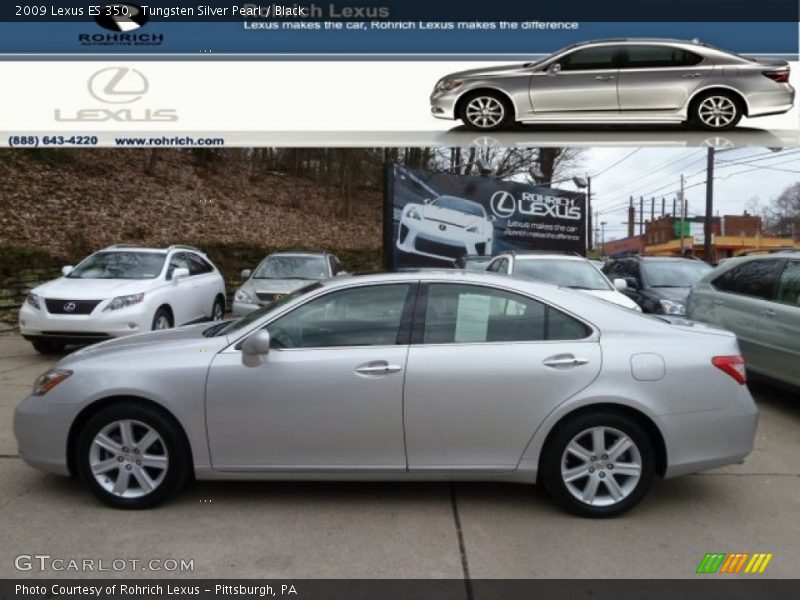 Tungsten Silver Pearl / Black 2009 Lexus ES 350