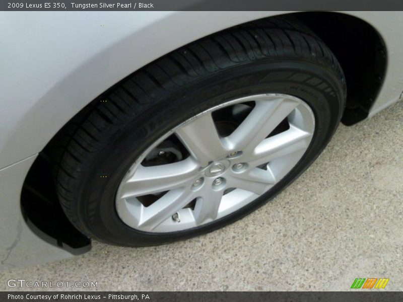 Tungsten Silver Pearl / Black 2009 Lexus ES 350