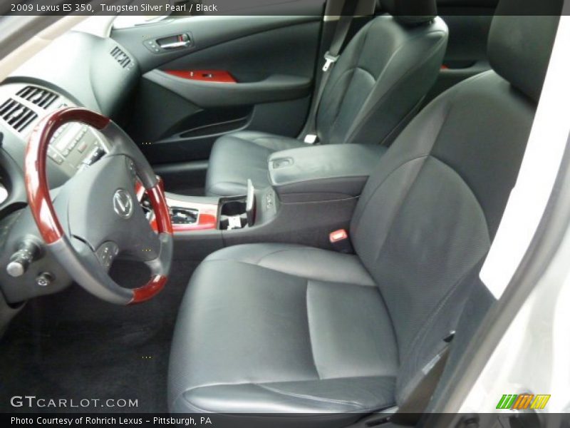 Tungsten Silver Pearl / Black 2009 Lexus ES 350