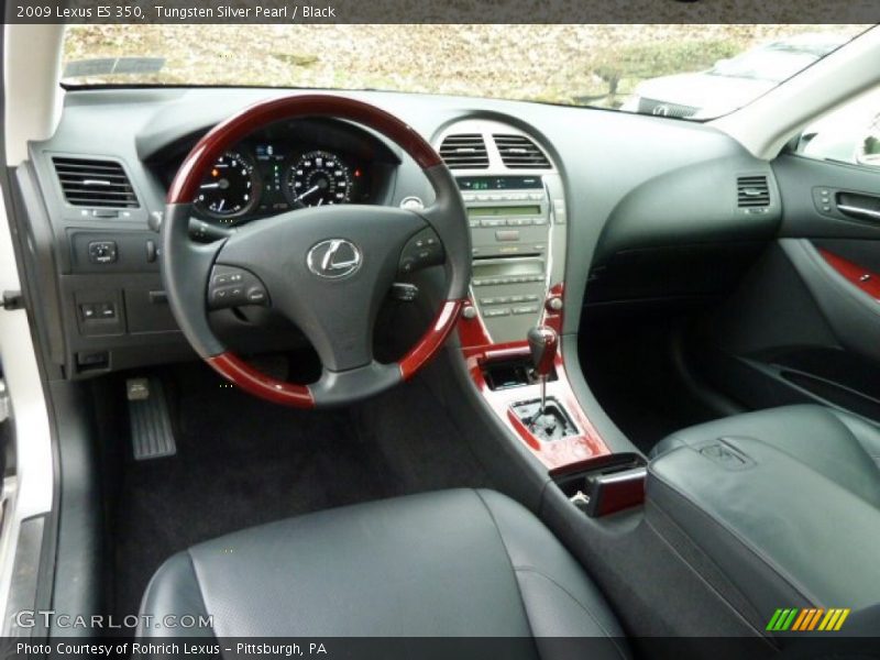Tungsten Silver Pearl / Black 2009 Lexus ES 350