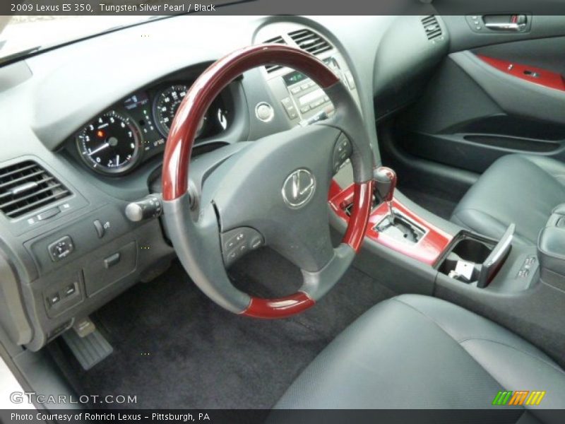 Tungsten Silver Pearl / Black 2009 Lexus ES 350