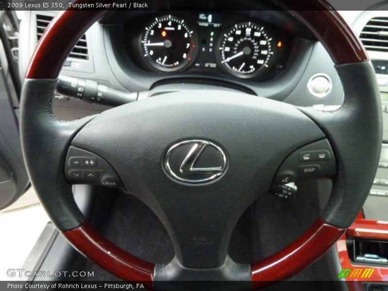Tungsten Silver Pearl / Black 2009 Lexus ES 350