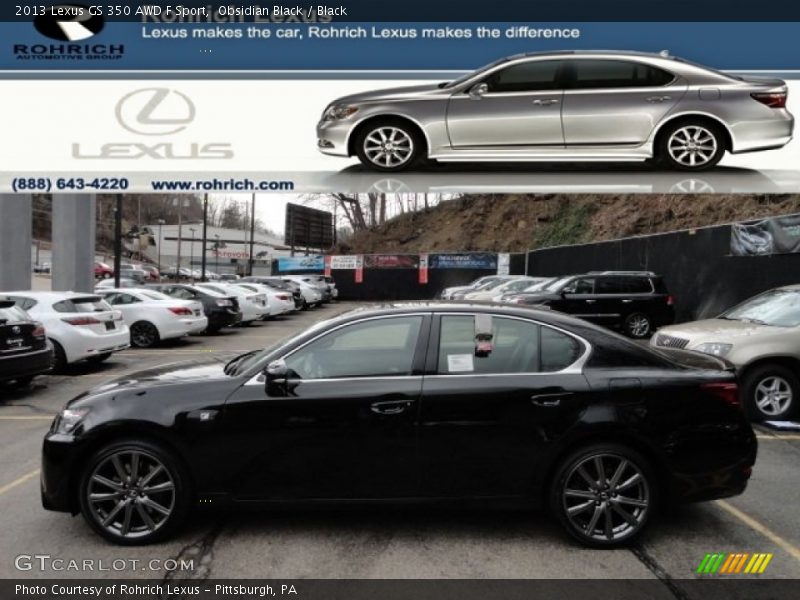 Obsidian Black / Black 2013 Lexus GS 350 AWD F Sport